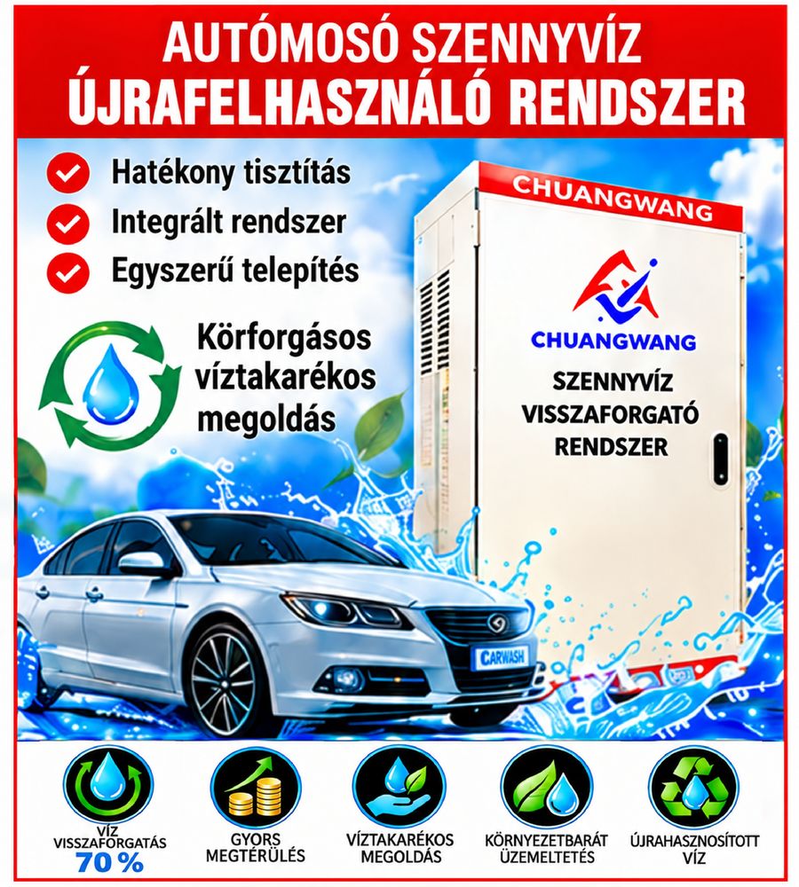 autómosó szennyvíz újrafelhasználó rendszer